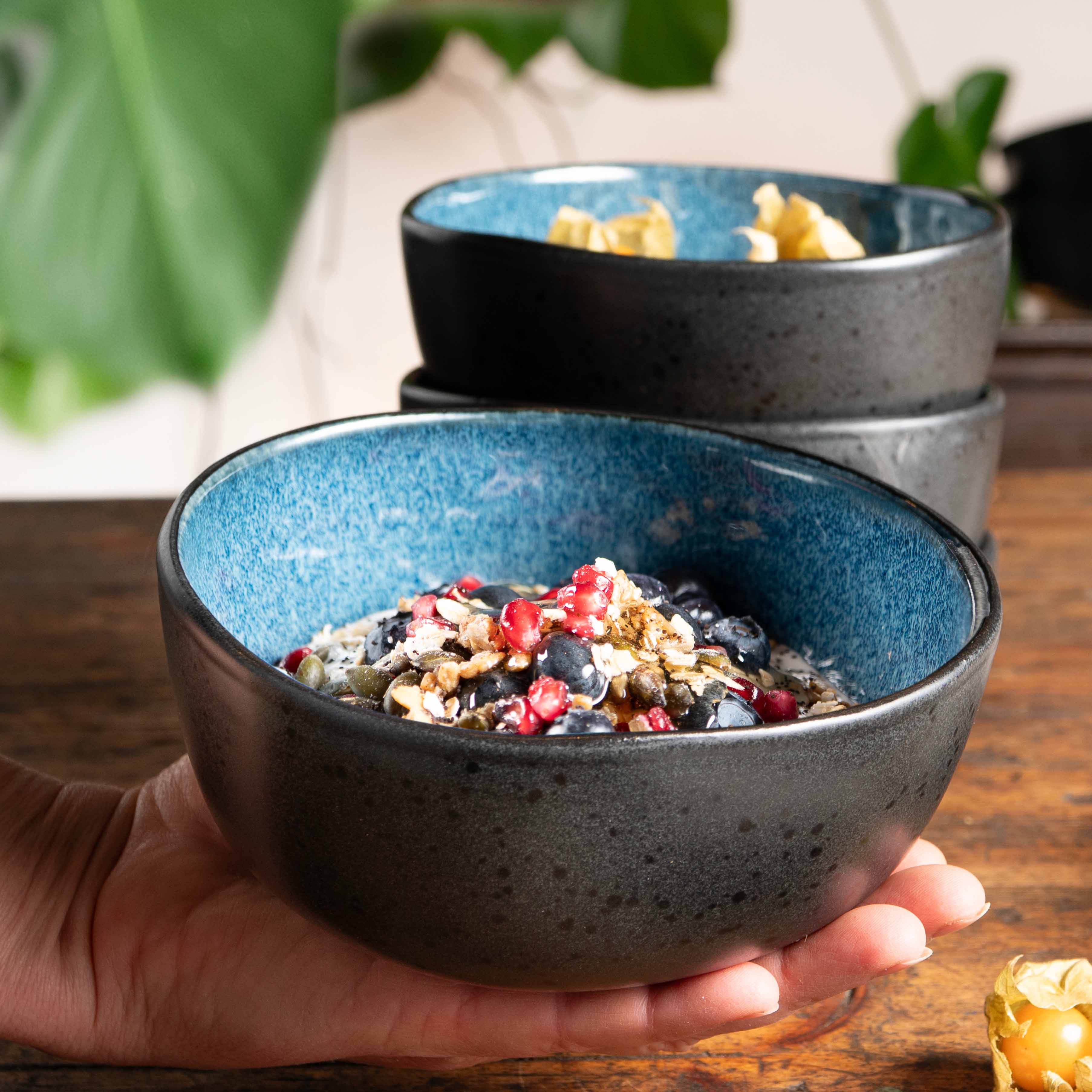 ORGANIC Müslischalen blau, 6er Set