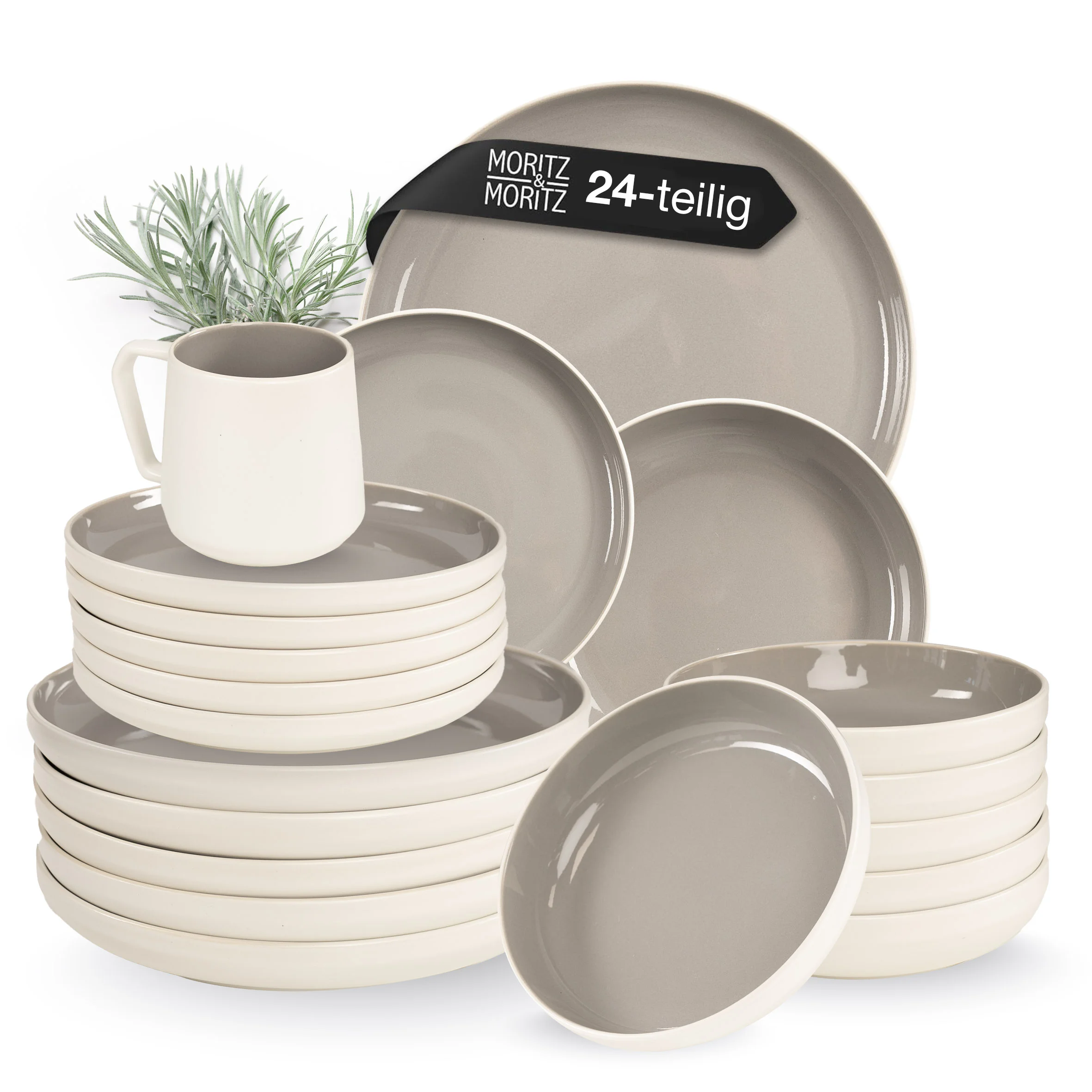 CAVO Geschirrset 24-teilig – Stone
