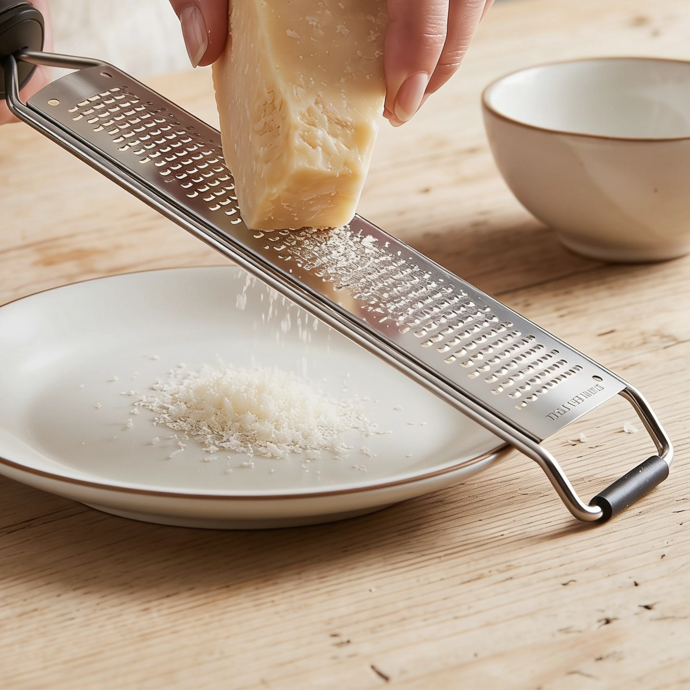 [Produkt ergänzen], 2-teilig, aus Edelstahl, vor weißem Hintergrund