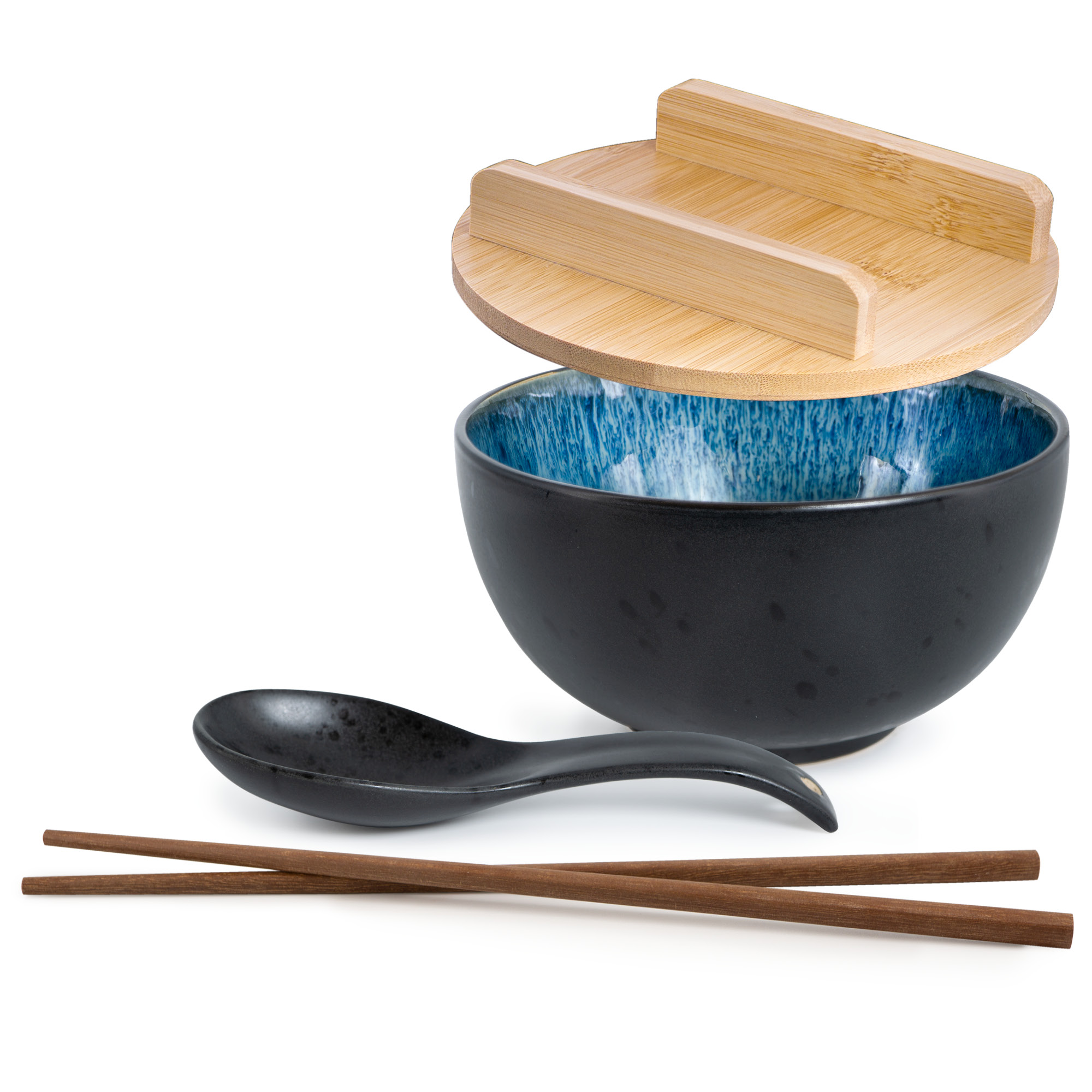 Gourmet Ramen Schüssel mit Blauem Deckel - Hochwertiges Design von Moritz und Moritz Gourmet Ramen Schüssel mit blauem Deckel von Moritz und Moritz, stilvolles Design für asiatische Küche.