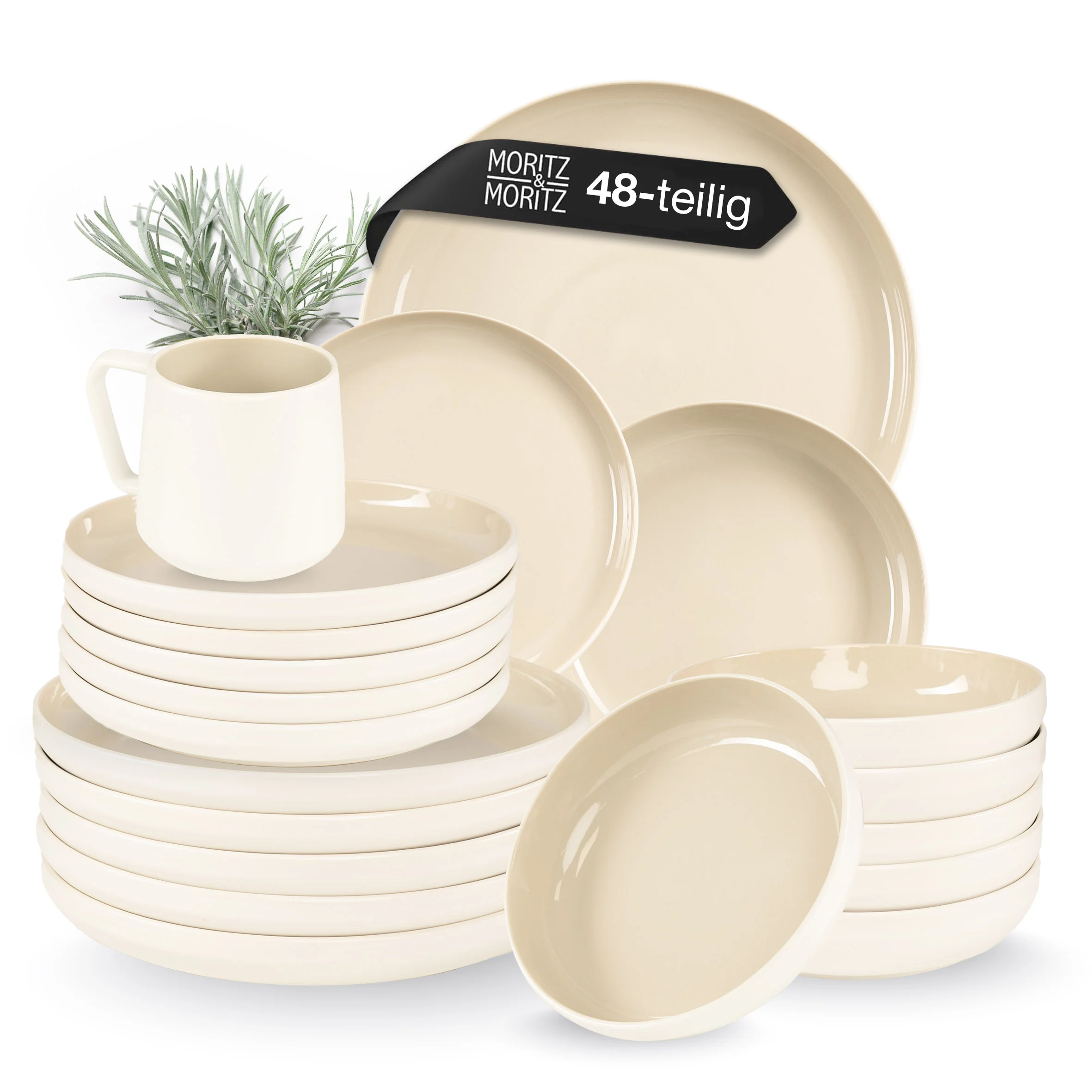CAVO Geschirrset 48-teilig - Sand
