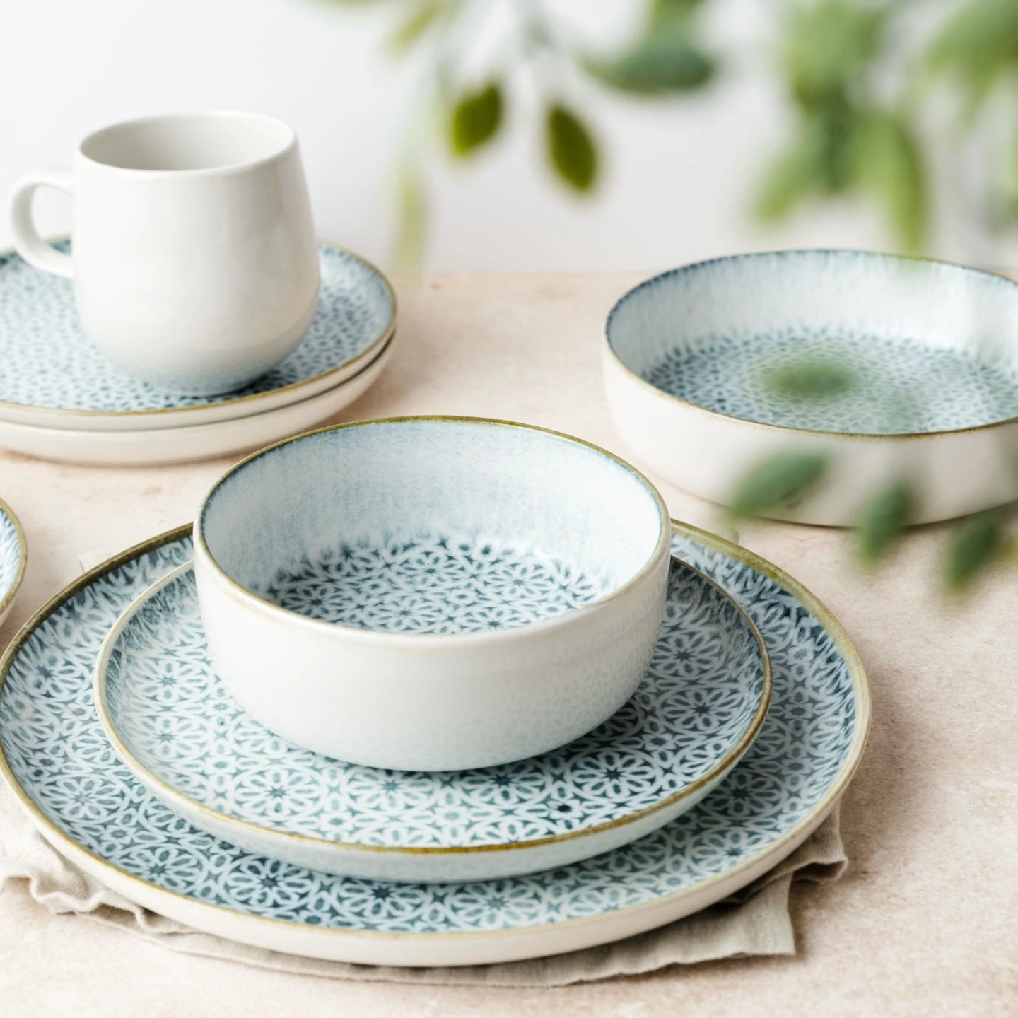 ALHAMBRA Kaffeebecher Set 6-teilig 380 ml Blau