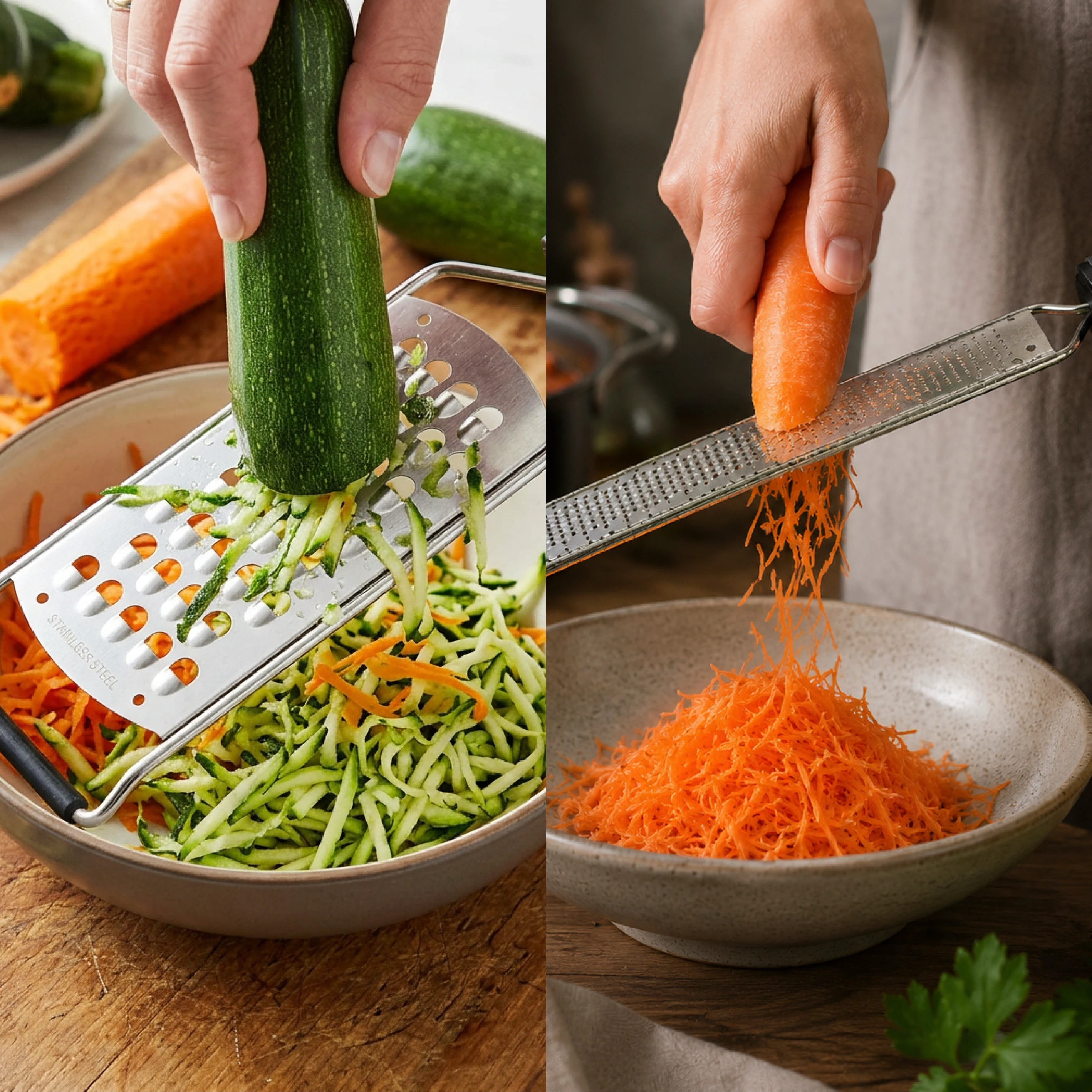 [Produkt ergänzen], 2-teilig, aus Edelstahl, vor weißem Hintergrund