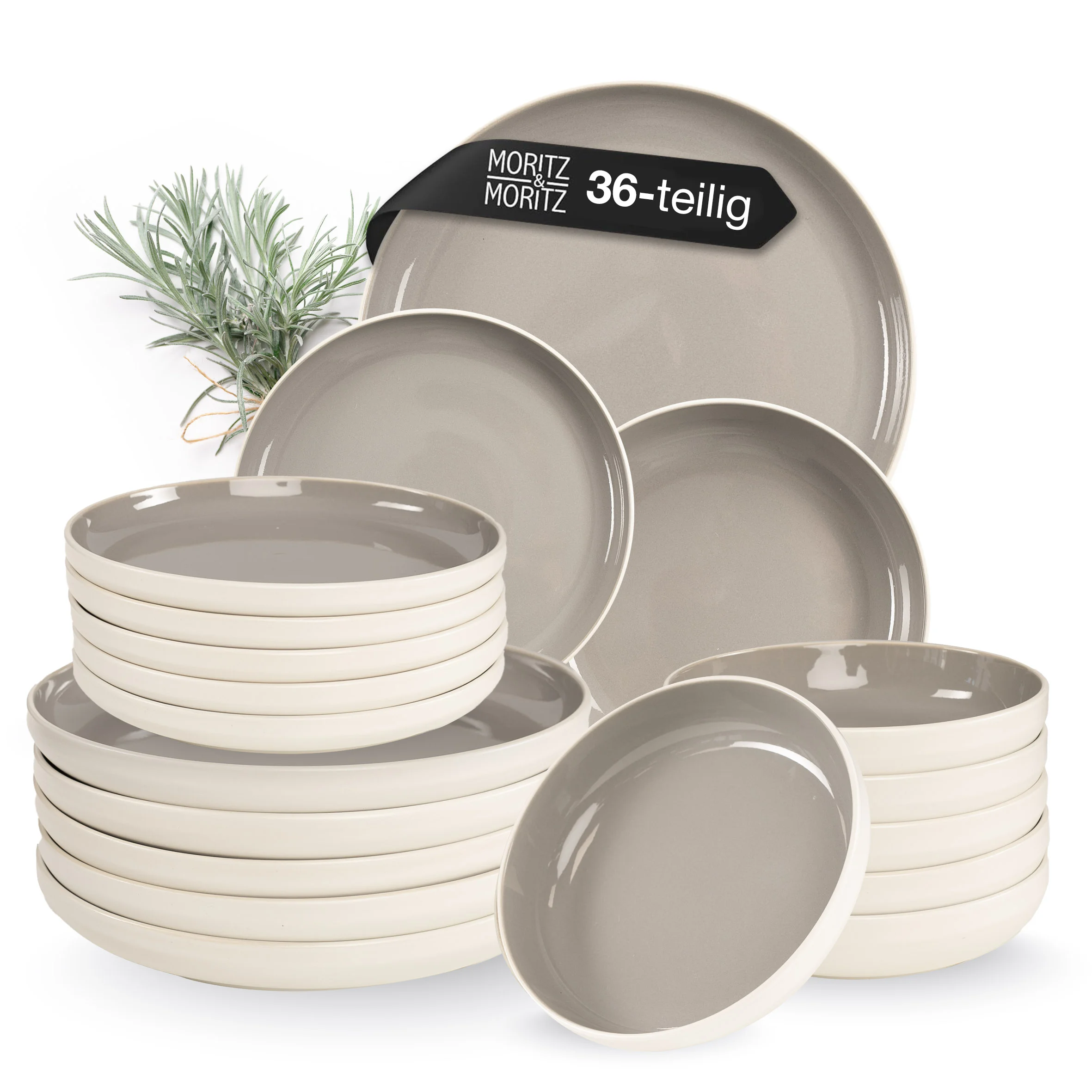 CAVO Geschirrset 36-teilig - Stone