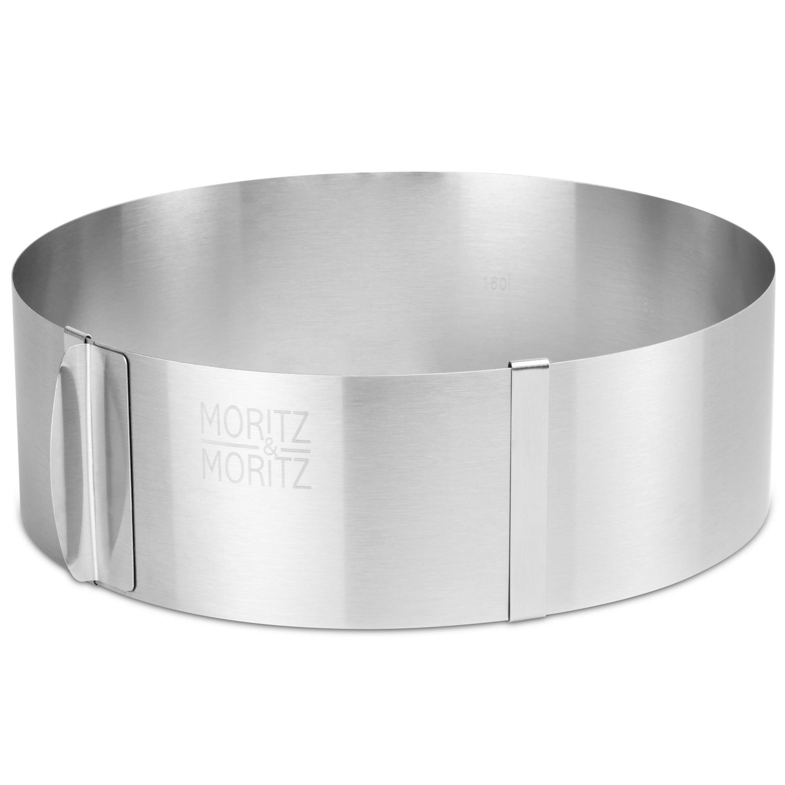 Großer runder Backrahmen aus Edelstahl für perfekte Backergebnisse Runder großer Backrahmen aus Metall für Kuchen und Torten, ideal für gleichmäßiges Backen und kreatives Kuchen-Design.