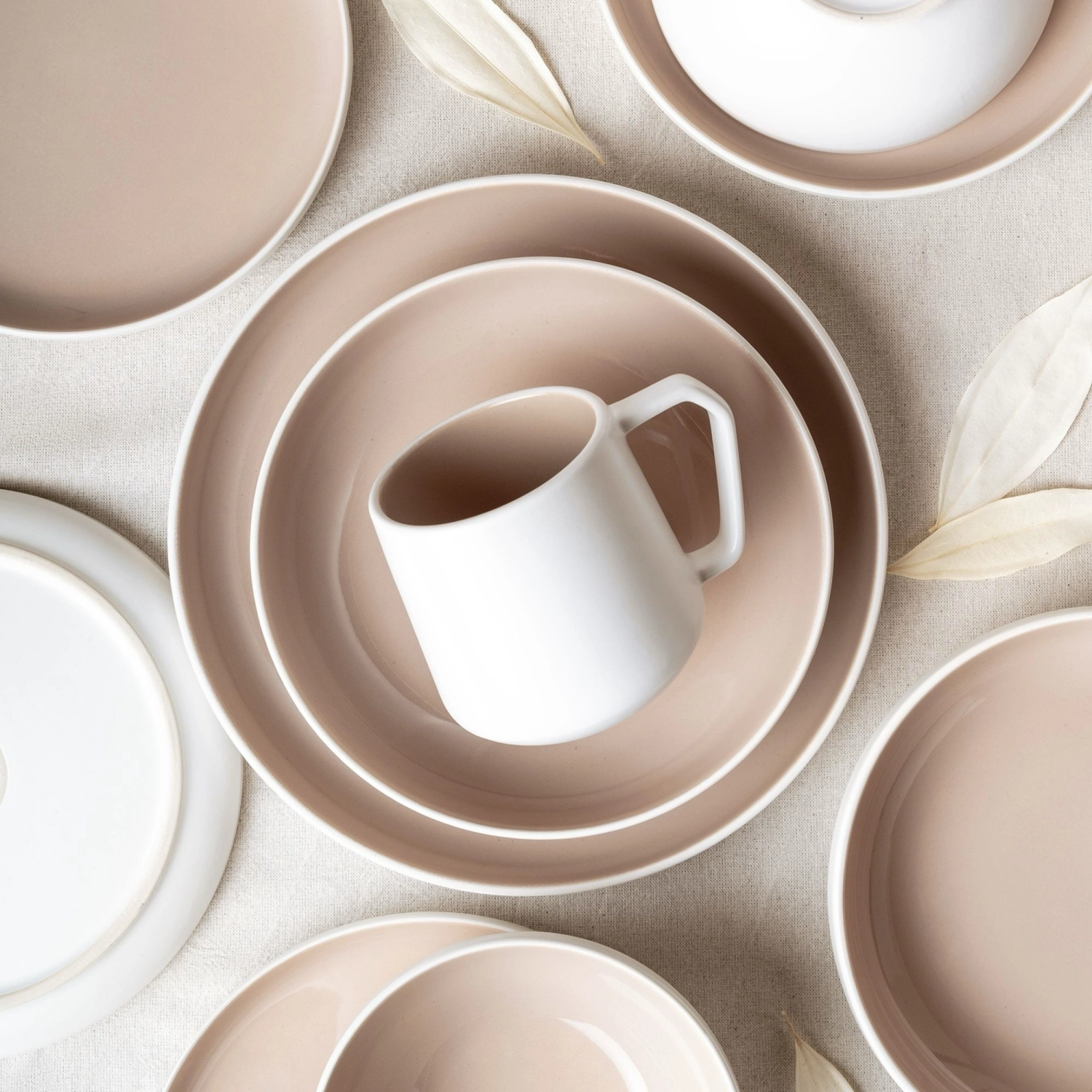 CAVO Geschirrset 24-teilig Almond