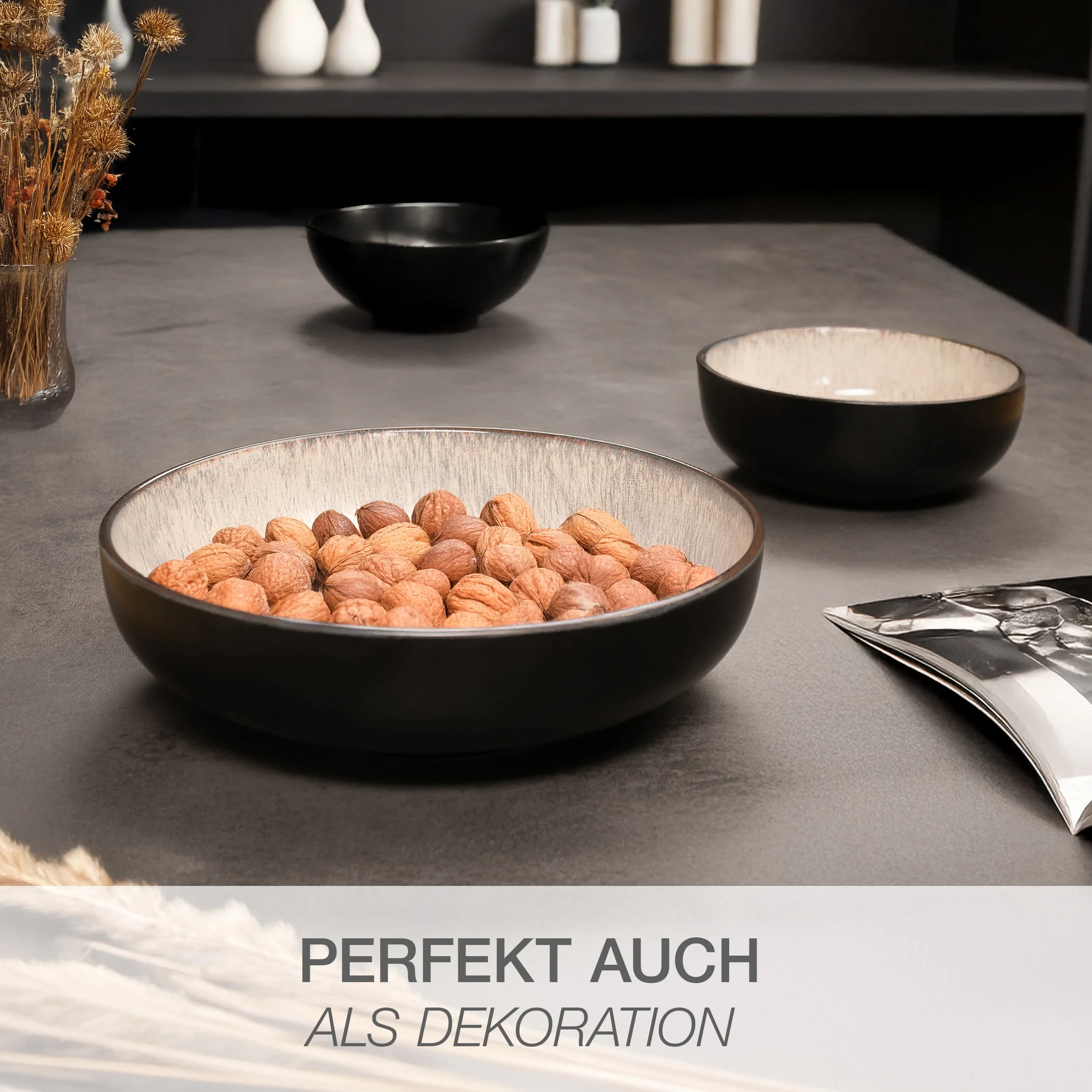 VIDA Servierschale 2-teilig Beige
