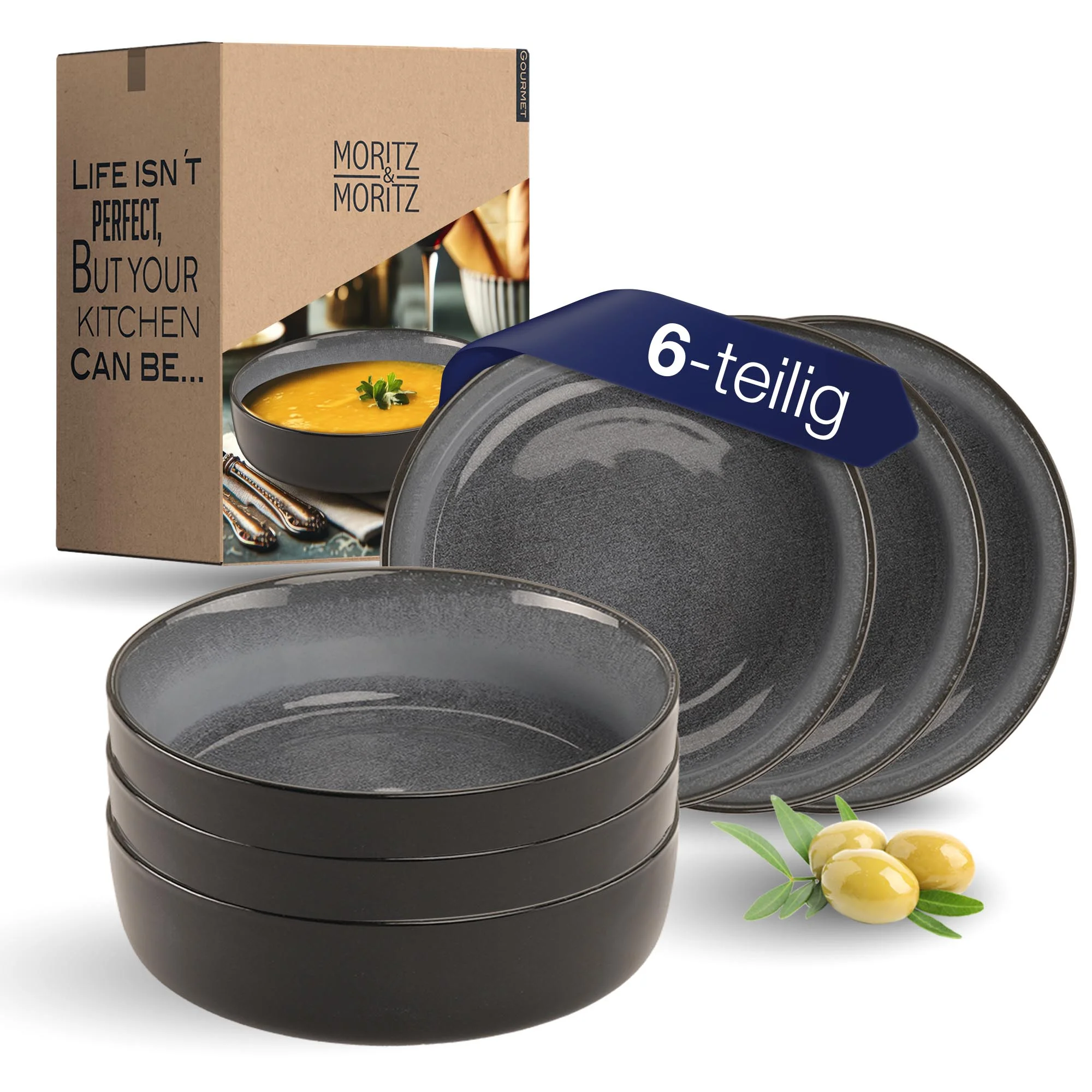 VIDA 6tlg Müslibowl-Set Blau