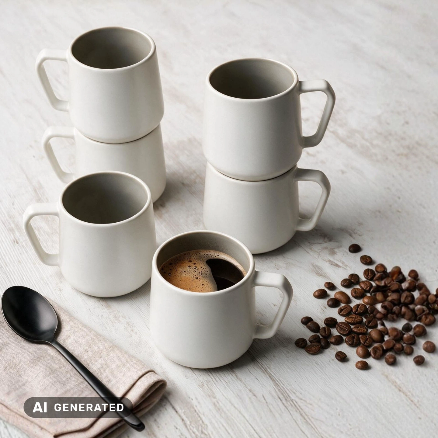 CAVO Kaffeebecher Set 6-teilig Stone