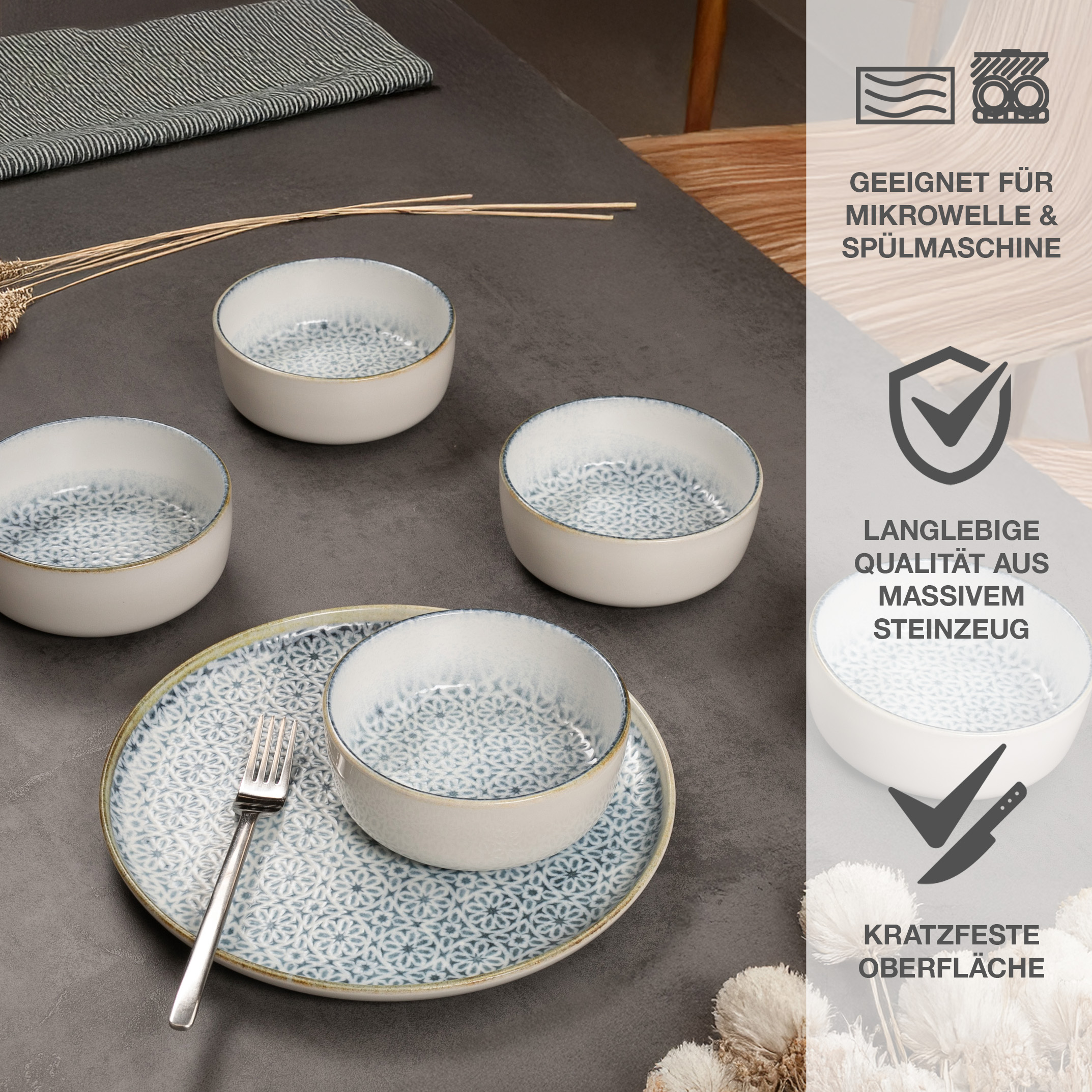 ALHAMBRA Müslibowls 6-teilig blau