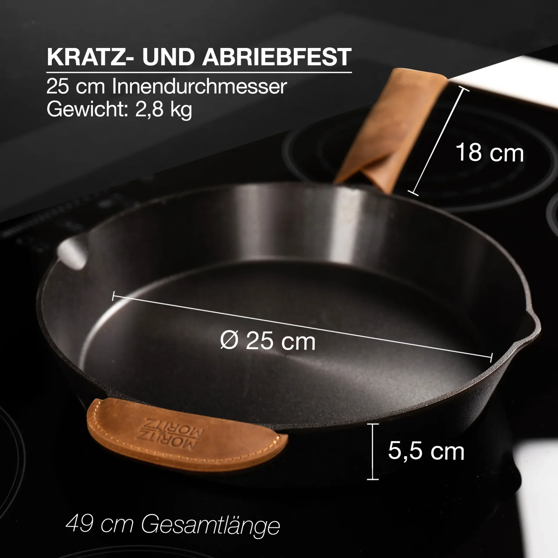 Gusseisenpfanne 28cm, Ansicht 3
