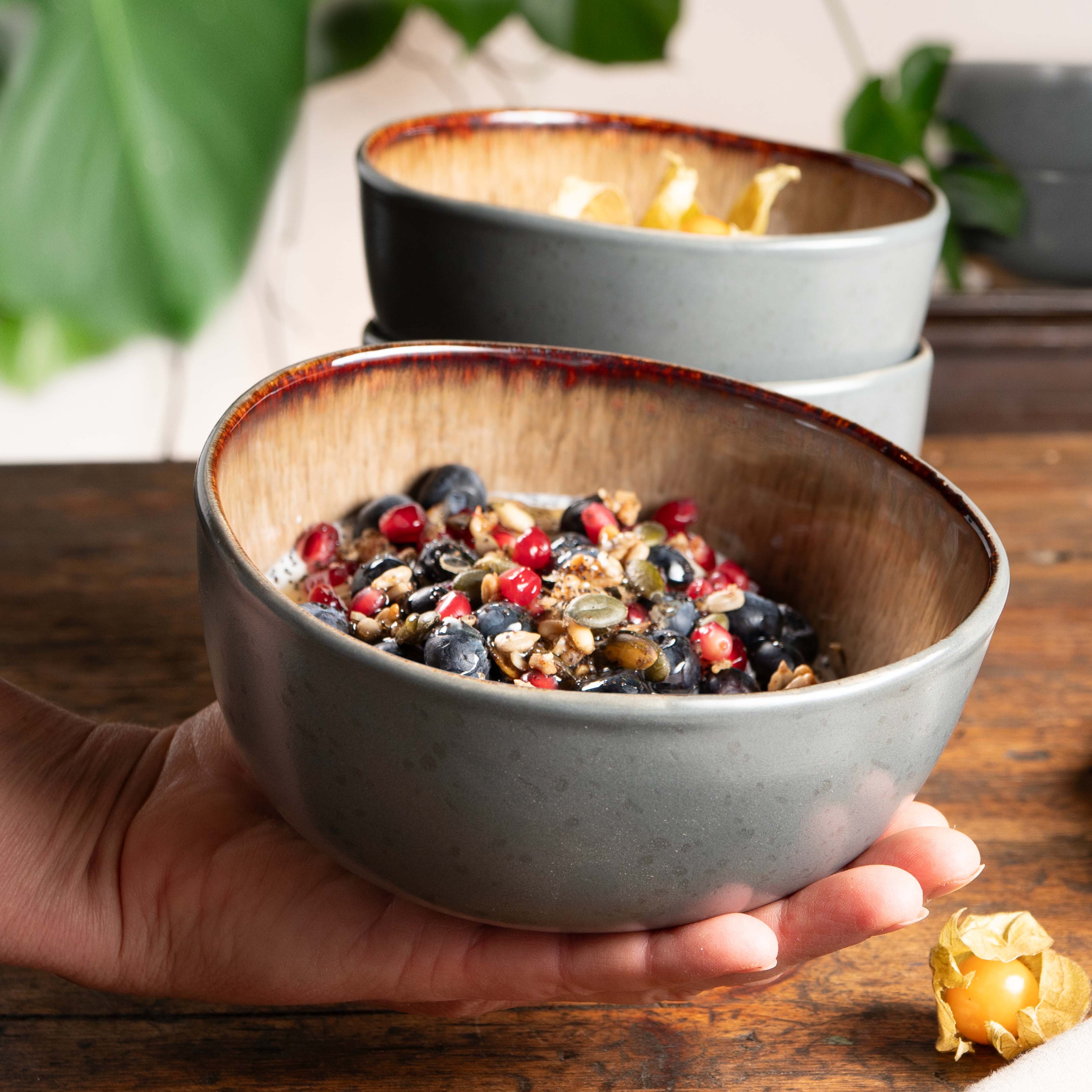 ORGANIC 6tlg Müslischalen Set Beige